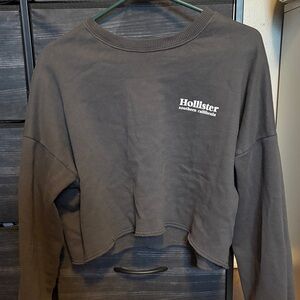 Hollister Charcoal Cropped Pullover